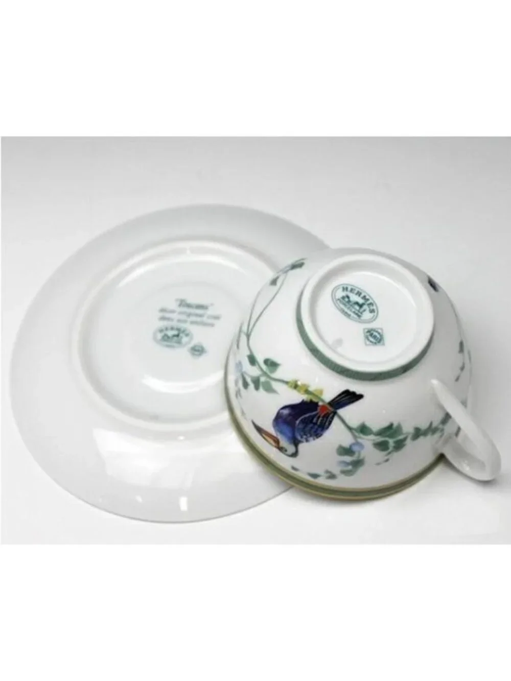 Hermes Toucan Tea Cup & Saucer Pair 316 Tea C S Set Luxury Western Tableware